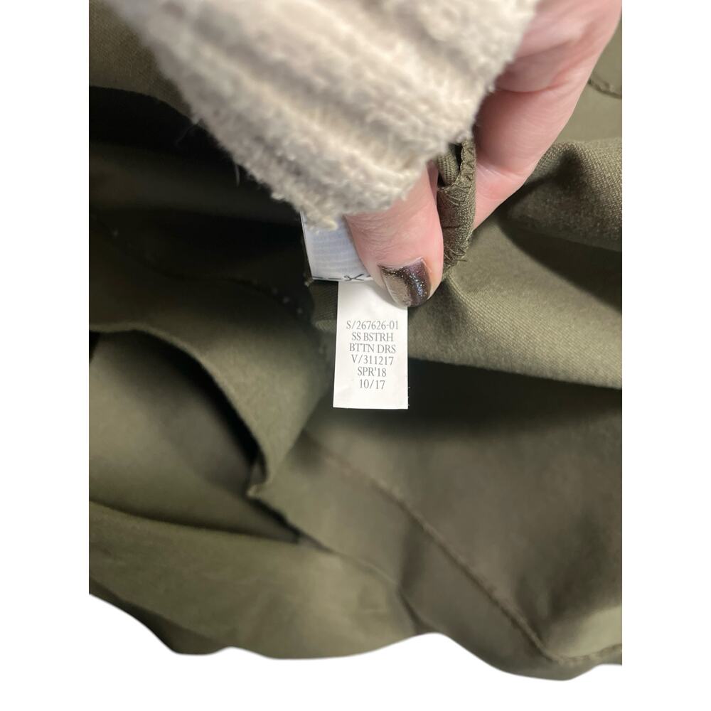 Banana Republic Short Sleeve Olive Green Sheath Dress Womens Size 12 - Picture 6 of 7